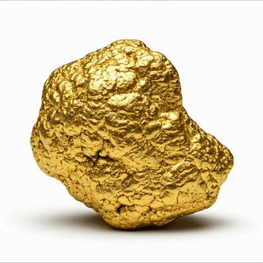 Raw gold ore